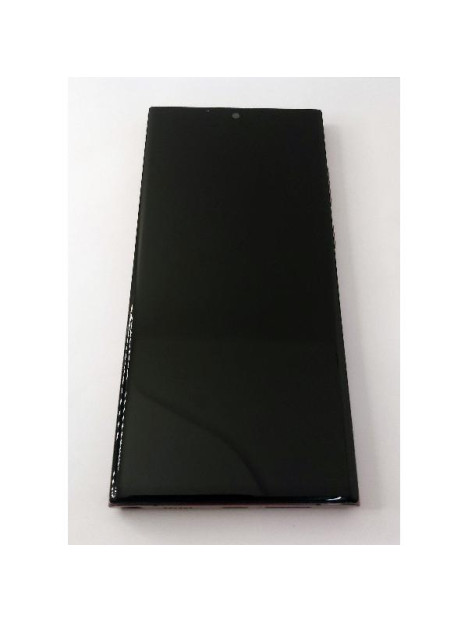 Pantalla lcd para Samsung Galaxy S22 Ultra S908 mas tactil negro con marco morado calidad TFT
