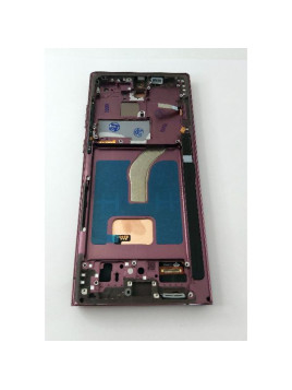 Pantalla lcd para Samsung Galaxy S22 Ultra S908 mas tactil negro con marco morado calidad TFT