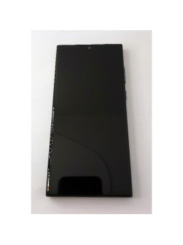 Pantalla lcd para Samsung Galaxy S22 Ultra S908 mas tactil negro con marco verde calidad TFT