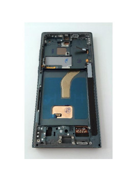 Pantalla lcd para Samsung Galaxy S22 Ultra S908 mas tactil negro con marco verde calidad TFT