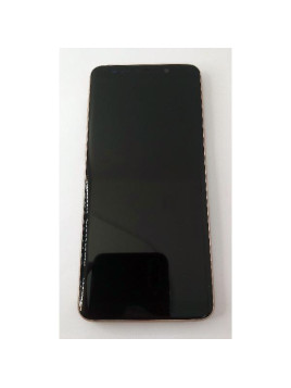 Pantalla lcd para Samsung Galaxy S9 G960F mas tactil negro con marco dorado calidad TFT