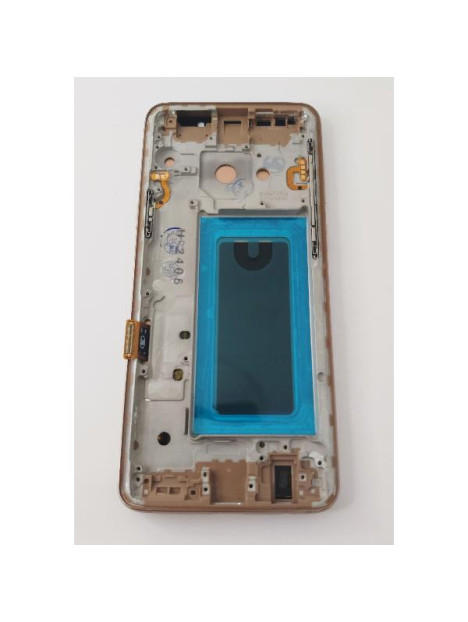 Pantalla lcd para Samsung Galaxy S9 G960F mas tactil negro con marco dorado calidad TFT