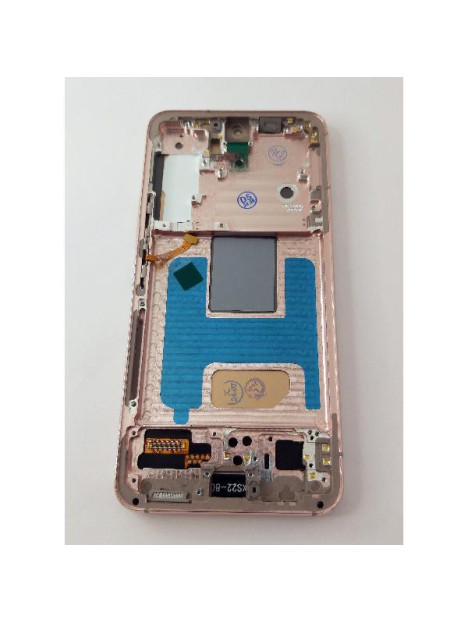 Pantalla lcd para Samsung Galaxy S22 S901 mas tactil negro con marco dorado calidad TFT