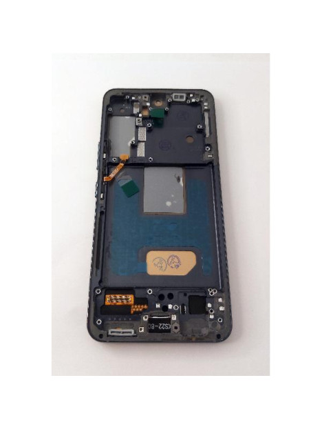 Pantalla lcd para Samsung Galaxy S22 S901 mas tactil negro con marco verde calidad TFT