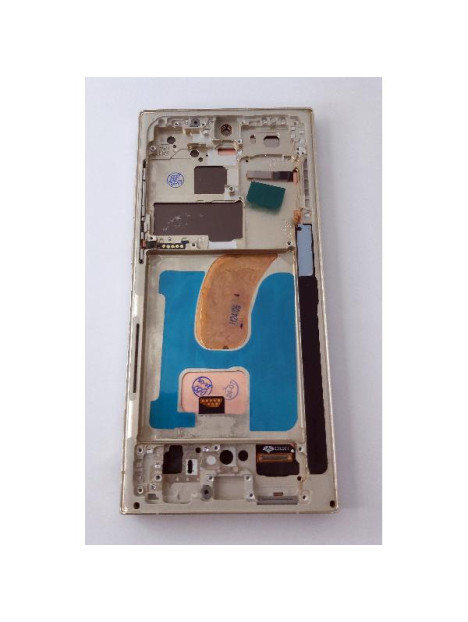 Pantalla lcd para Samsung Galaxy S23 Ultra S918B mas tactil negro con marco plata calidad TFT