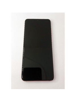 Pantalla lcd para Samsung Galaxy S20 G980F mas tactil negro con marco rosa calidad Oled