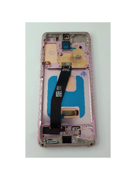 Pantalla lcd para Samsung Galaxy S20 G980F mas tactil negro con marco rosa calidad Oled