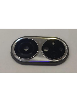 Cristal de camara para Honor X7 con marco plata calidad premium