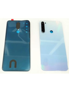 Tapa trasera o tapa bateria blanca para Redmi Note 8 2021 con cristal de camara