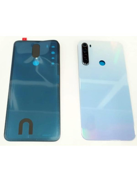Tapa trasera o tapa bateria blanca para Redmi Note 8 2021 con cristal de camara