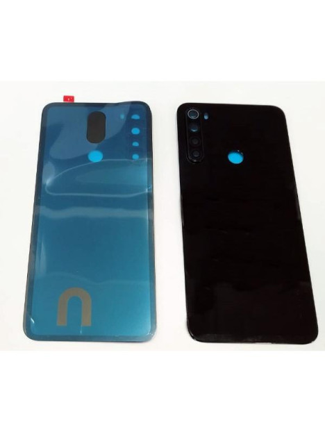 Tapa trasera o tapa bateria negra para Redmi Note 8 2021 con cristal de camara