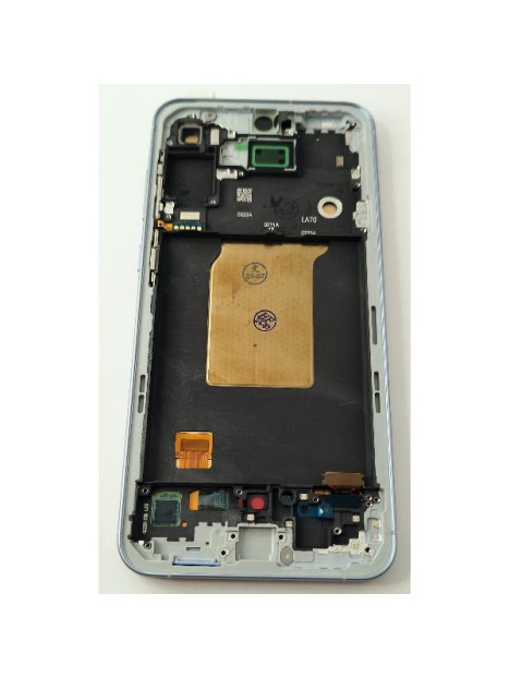 Pantalla lcd para Samsung Galaxy A55 A556 mas tactil negro con marco azul calidad Oled