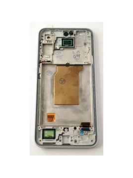 Pantalla lcd para Samsung Galaxy A35 mas tactil negro con marco azul calidad Oled