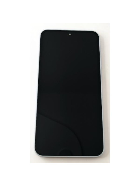Pantalla lcd para Samsung Galaxy A35 mas tactil negro con marco azul calidad Oled