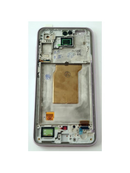 Pantalla lcd para Samsung Galaxy A35 mas tactil negro con marco morado calidad Oled