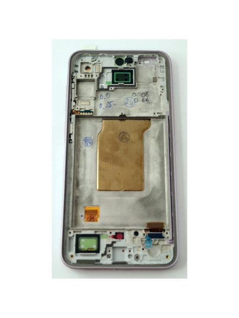 Pantalla lcd para Samsung Galaxy A35 mas tactil negro con marco morado calidad Oled