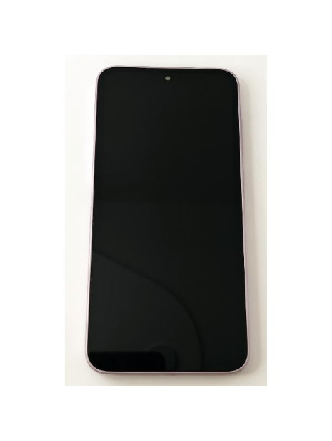 Pantalla lcd para Samsung Galaxy A35 mas tactil negro con marco morado calidad Oled
