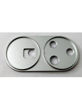 Cristal de camara con marco plata para Oukitel C38 calidad premium