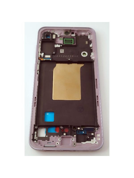 Carcasa o marco central rosa para Samsung Galaxy A55 A556