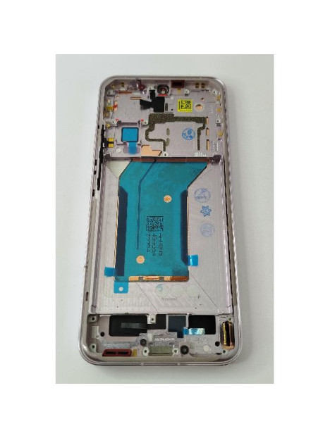 Pantalla lcd para Xiaomi 14 mas tactil negro mas marco rosa calidad premium