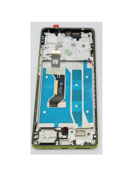 Pantalla lcd para Motorola G85 mas tactil negro mas marco verde oliva 5D68C24855 Service Pack