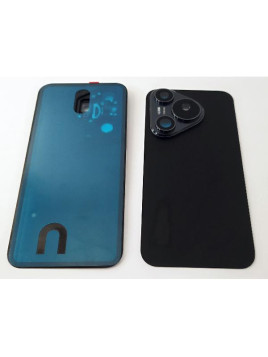 Tapa trasera o tapa bateria negra para Huawei Pura 70 con cristal de camara