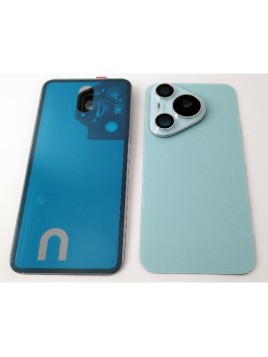 Tapa trasera o tapa bateria verde para Huawei Pura 70 con lente de camara