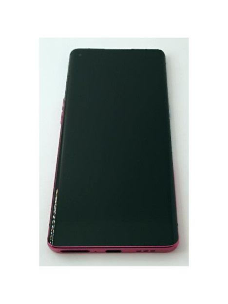 Pantalla lcd para Oppo Find X2 Neo mas tactil negro con marco rosa calidad premium