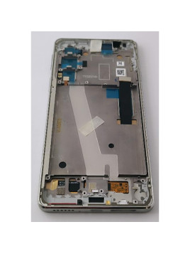 Pantalla lcd para Motorola Moto Edge 20 mas tactil negro con marco plata compatible TFT