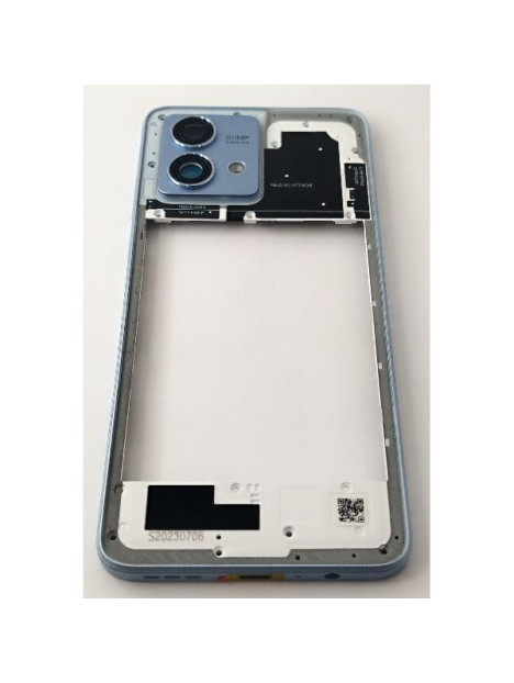 Carcasa o marco central azul claro para Motorola Moto G84 5G