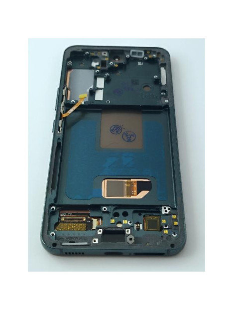 Pantalla lcd para Samsung Galaxy S22 S901 mas tactil negro con marco verde calidad Oled