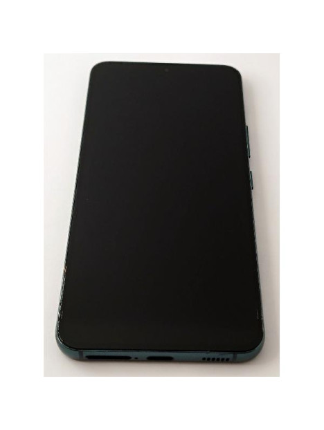 Pantalla lcd para Samsung Galaxy S22 S901 mas tactil negro con marco verde calidad Oled