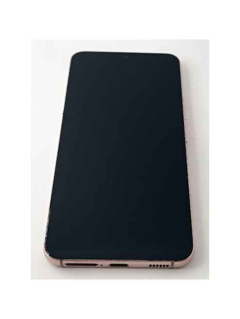 Pantalla lcd para Samsung Galaxy S22 S901 mas tactil negro con marco rosa calidad Oled