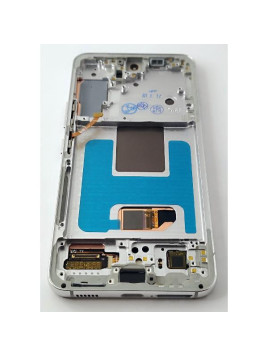 Pantalla lcd para Samsung Galaxy S22 S901 mas tactil negro con marco blanco calidad Oled