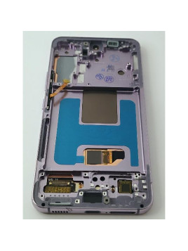 Pantalla lcd para Samsung Galaxy S22 S901 mas tactil negro con marco morado calidad Oled