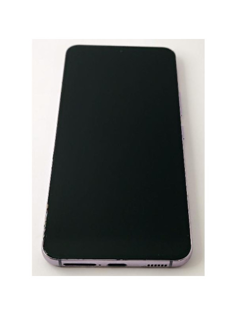 Pantalla lcd para Samsung Galaxy S22 S901 mas tactil negro con marco morado calidad Oled