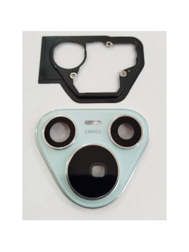 Cristal de camara con marco verde para Huawei Pura 70 calidad premium