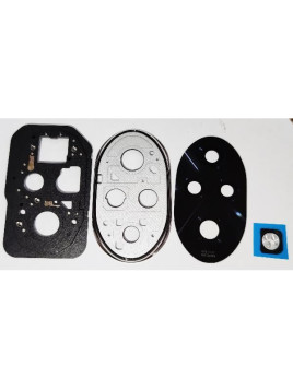 Cristal de camara con marco blanco para Honor 200 Pro calidad premium