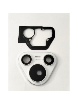 Cristal de camara con marco blanco para Huawei Pura 70 calidad premium