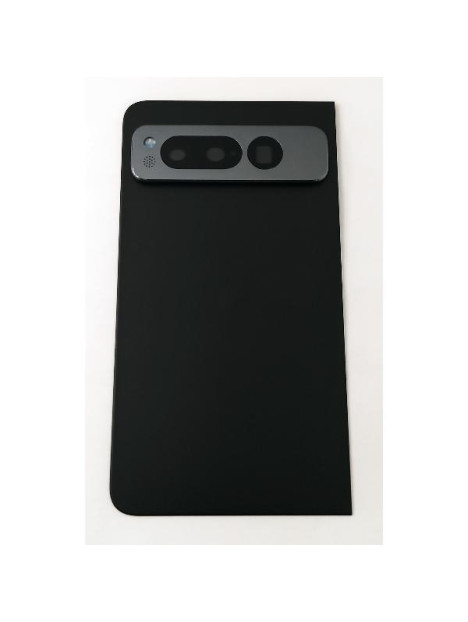 Tapa trasera o tapa bateria negra para Google Pixel Fold 5G con cristal de camara