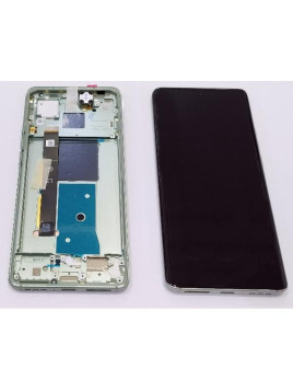 Pantalla lcd para Motorola Edge 40 mas tactil negro con marco verde nebula 5D68C22672 Service Pack