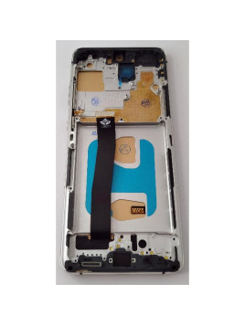 Pantalla lcd para Samsung Galaxy S20 Ultra Samsung Galaxy S20 Ultra 5G mas tactil negro con marco blanco TFT