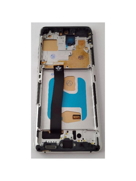 Pantalla lcd para Samsung Galaxy S20 Ultra Samsung Galaxy S20 Ultra 5G mas tactil negro con marco blanco TFT
