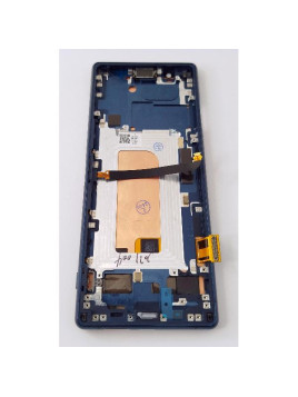 Pantalla lcd para Sony Xperia 5 J8210 J8270 J9210 mas tactil negro con marco azul calidad premium
