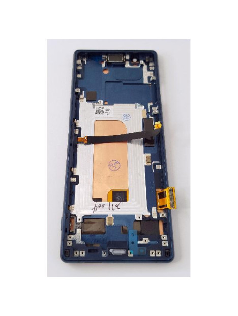 Pantalla lcd para Sony Xperia 5 J8210 J8270 J9210 mas tactil negro con marco azul calidad premium
