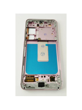 Pantalla lcd para Samsung Galaxy S23 S911B mas tactil negro con marco morado calidad Oled