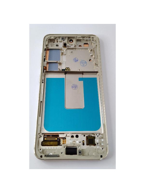 Pantalla lcd para Samsung Galaxy S23 S911B mas tactil negro con marco blanco calidad Oled