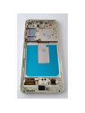 Pantalla lcd para Samsung Galaxy S23 S911B mas tactil negro con marco blanco calidad Oled
