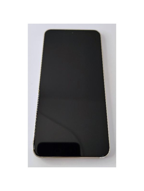 Pantalla lcd para Samsung Galaxy S23 S911B mas tactil negro con marco blanco calidad Oled