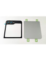 Tapa trasera o tapa bateria gris para Samsung Galaxy Z Flip 6 5G F741 con lente de camara